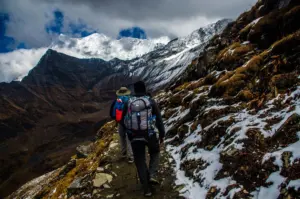 Hikers on a mountain trail, the kind of outing the blog covers